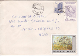 1981 , Roumanie To Moldova , Birds , Painting  , Used Cover - Briefe U. Dokumente