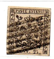 ASI39 - MODENA 1852 , 25 Cent  N. 4  Usato - Modena