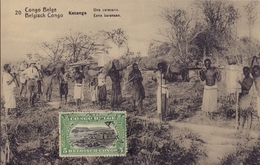 BELG. CONGO :1912: PWS/E.P./P.St.-ILLUSTR.** Nr.20 – 5 C. :  TRANSPORT,BEARER,CLOTHES,HEAD-GEAR,SUN-HELMET, - Entiers Postaux