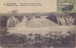 BELG. CONGO :1912: PWS/E.P./P.St.-ILLUSTR.° Nr.65 – 10 C. : WATERFALL,GEOLOGY,ROCS, - Stamped Stationery
