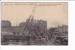 CREIL - Grue Enlevant Les Débris Du Pont Détruit Par Le Génie Français (septembre 1914) - Weltkrieg 1914-18