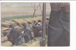 (SOLDATS DANS UNE TRANCHEE) Beau Plan Colorisé - War 1914-18