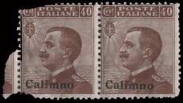 Italia - Isole Egeo: Calino - 40 C. Bruno (coppia) - 1912 - Egée (Calino)