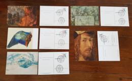 ALLEMAGNE, Peinture, Painting, Durer, Série Complete 5 Entiers Postaux Emis En 1971. - Autres & Non Classés