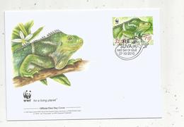 Premier Jour D'émission ,FDC , WWF , FIJI SUVA , FIDJI ,  Brachylophus Vitiensis,  27-10-2010 - Fiji (1970-...)