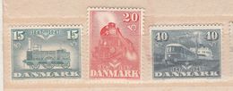 DANEMARK N° 311/313 CENTENAIRE DES CHEMINS DE FER NEUF SANS CHARNIERE - Unused Stamps