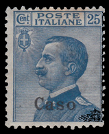 Italia - Isole Egeo: Caso - 25 C. Azzurro - 1912 - Egée (Caso)