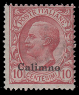 Italia - Isole Egeo: Calino -10 C. Rosa (82) - 1912 - Egée (Calino)