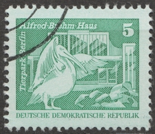 PELICAN Bird - 1973 DDR - Canceled With GUM - Alfred Brehm Haus ZOO - Pélicans