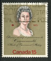 Canada 1973  15 Cent Royal Visit Issue #621  1 Bar Tagging - Errors, Freaks & Oddities (EFO)