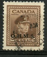 Canada 1949 Official 2 Cent King George VI War Issue Overprinted OHMS #O2 - Sobrecargados