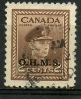 Canada 1949 Official 2 Cent King George VI War Issue Overprinted OHMS #O2 - Surchargés