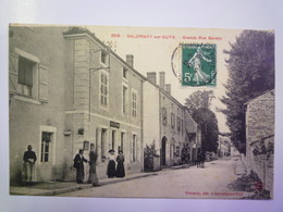 SALORNAY-sur-GUYE  (Saône-et-Loire)  :  Grande Rue GANDIN  -  Belle Animation   1912   XXX - Otros & Sin Clasificación