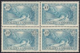 ANDORRA - 1943 - Quartina Nuova MNH Di Yvert 92. - Ungebraucht