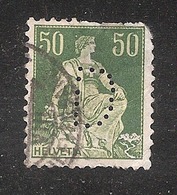 Perfin/perforé/lochung Switzerland No 103  1908-1933 - Hélvetie Assise Avec épée   D  SA Danzas & Cie - Perfins