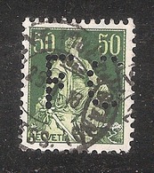 Perfin/perforé/lochung Switzerland No 103  1908-1933 - Hélvetie Assise Avec épée   FC  Flegenheimer & Cie - Perfin