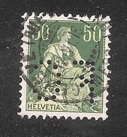 Perfin/perforé/lochung Switzerland No 103  1908-1933 - Hélvetie Assise Avec épée   FC  Flegenheimer & Cie - Gezähnt (perforiert)