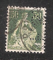 Perfin/perforé/lochung Switzerland No 103  1908-1933 - Hélvetie Assise Avec épée   F.S.  Fischer Sohne - Gezähnt (perforiert)