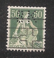 Perfin/perforé/lochung Switzerland No 103  1908-1933 - Hélvetie Assise Avec épée    S K  Schweizerische Kreditanstalt - Perfin