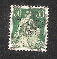 Perfin/perforé/lochung Switzerland No 103  1908-1933 - Hélvetie Assise Avec épée   F&R  Fischer & Rechsteiner - Perfin