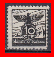 ESPAÑA SELLO AUXILIO DE INVIERNO NEGRO AGUILA 10 CENTIMOS - Postage-Revenue Stamps