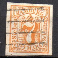 Col11   Allemagne Hambourg  N° 19 Oblitéré Used  Cote  165,00 Euros - Hambourg
