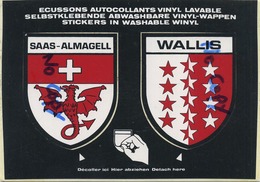 SAAS-Almagell  -----  WALLIS  ( Card  Stickers  15 X 10.5  Cm ) - Saas-Almagell