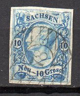 Col11   Allemagne Saxe  N° 12 Oblitéré Used Cote  300,00 Euros - Sachsen