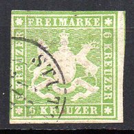 Col11   Allemagne Wurtemberg  N° 23 Oblitéré Used Cote  200,00 Euros - Oblitérés