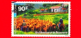 NUOVA CALEDONIA - Usato - 1994 - Isola Di Avventura E Scoperta - Mandria - 90 P. Aerea - Used Stamps