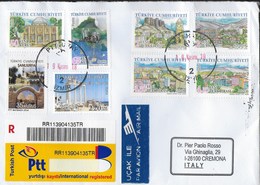 TURCHIA - RACCOMANDATA 19.11.2018 PER L'ITALIA- PLURIAFFRANCATA - Covers & Documents