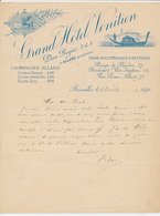 Factuur / Brief  Bruxelles / Brussel 1894 - Grand Hotel Venitien - Venice - Gondola - 1800 – 1899