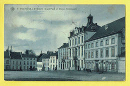 * Fontaine L'Eveque (Hainaut - La Wallonie) * (SBP, Nr 2) Grand'Place Et Maison Communale, Char, Attelage, Old, TOP - Fontaine-l'Evêque