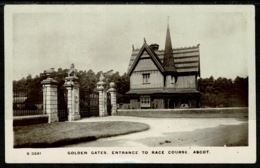 Ref 1258 - Real Photo Postcard - Golden Gates Entrance To Ascot Race Course Berkshire - Altri & Non Classificati