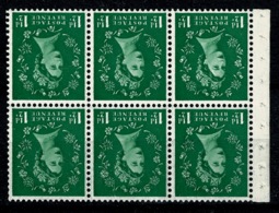 Ref 1258 - 1953 GB Wilding 1 1/2d Booklet Pane With Inverted Watermark - Good Perfs MNH - Unused Stamps