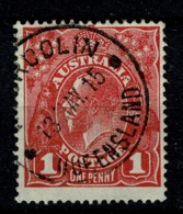 Ref 1258 - 1915 Australia KGV 1d Head Used Stamp - Wooroolin Queensland Postmark - Gebraucht