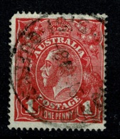 Ref 1258 - 1915 Australia KGV 1d Head Used Stamp - Scarce Isis Junction Queensland Postmark - Usati