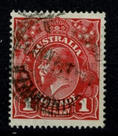 Ref 1258 - 1915 Australia KGV 1d Head Used Stamp - Scarce Chinchilla Queensland Postmark - Usados