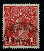 Ref 1258 - 1915 Australia KGV 1d Head Used Stamp - Rare Toowong Queensland Postmark - Usati