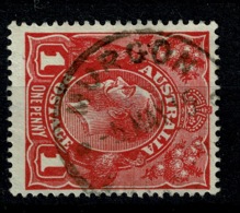 Ref 1258 - 1915 Australia KGV 1d Head Used Stamp - Murgon Queensland Postmark - Gebruikt