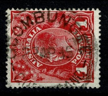 Ref 1258 - 1915 Australia KGV 1d Head Used Stamp - Coombungee Queensland Postmark - Gebruikt