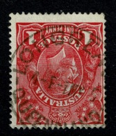 Ref 1258 - 1915 Australia KGV 1d Head Used Stamp - Uncommon Longreach Queensland Postmark - Gebruikt