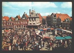 Hoorn - Oudhollandse Markt Op De Rode Steen Waaggebouw - Zeer Geanimeerd - Hoorn