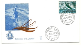 1979 - San Marino 1025 Europei Di Sci Nautico - FDC - Ski Nautique