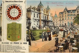 Pays Div -ref P90- Casinos - Monaco -monte Carlo - Le Casino - Roulettes - Roulette De Monte Carlo - Casino