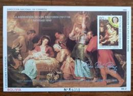 BOLIVIE, Peinture, Painting, RUBENS, La Adoracion De Los Pastores NAVIDAD 1990, Jean Paul II **MNH - Rubens