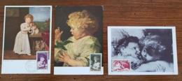 SAARE, Peinture, Painting, RUBENS Yvert N° 323/25 3 Cartes Maximums FDC Premier Jour. - Rubens