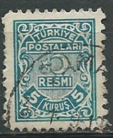 Turquie - Timbre De Service   - Yvert N° 5 Oblitéré    -  Abc30433 - Oblitérés