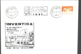 74979- INVENTICS SCHOOL, IASI, SPECIAL COVER, 1985, ROMANIA - Brieven En Documenten