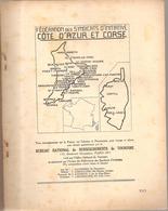 Côte D'Azur Et Corse Fascicule N° XVI De 1924 Fédération Des S.I De La Côte D'Azur Et De La Corse - Corse